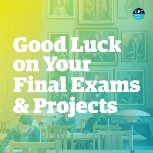 Good Luck on Your Final Exams and Projects!